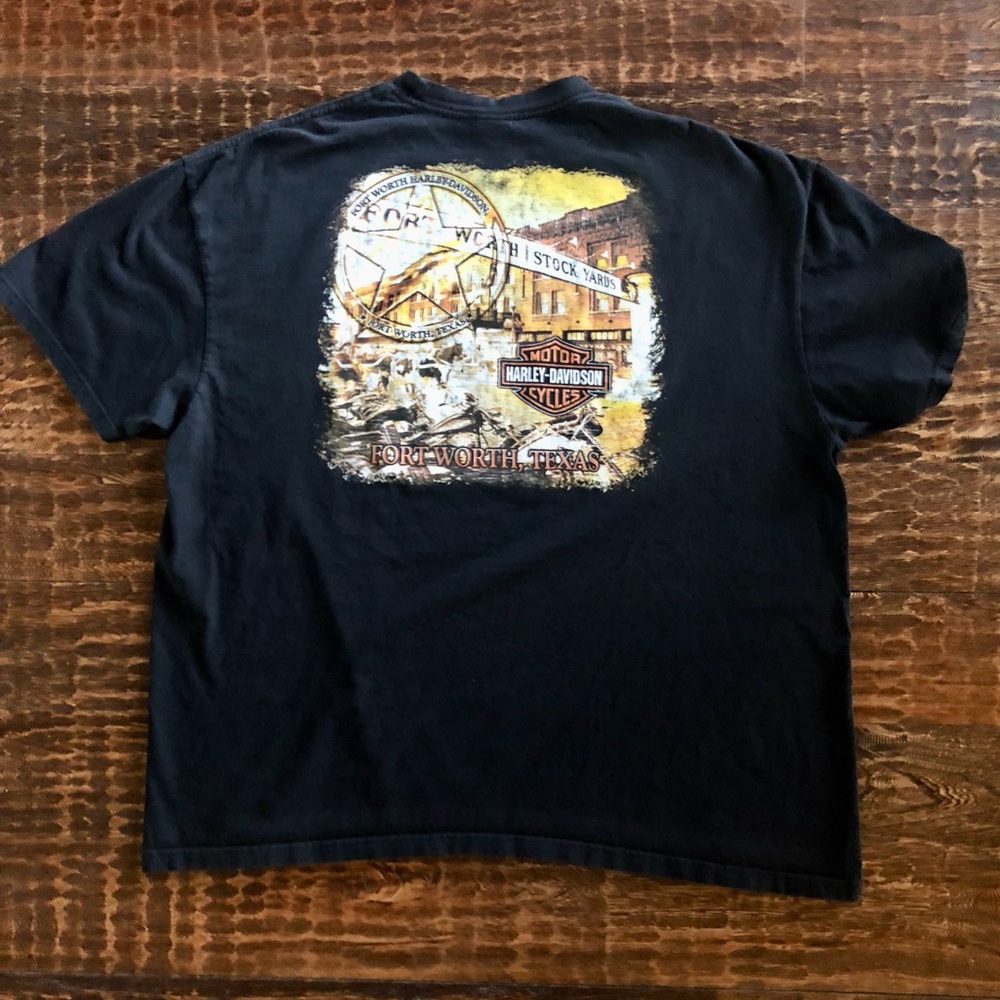 Harley-Davidson Fort Worth Stockyards Black T-shirt - GUC - Picture 3 of 11
